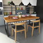 Industrial Solid Wood Top Dining Table Sets with Double Pedestal Base Dining Furniture for Home Use Clearhalo 'Dining Room Sets' 'Dining Tables & Seating' 'dining_room_set' 'furn' 'furn_dining_room_set' 'Furniture' 'furniture_dining_room_set' 'Kitchen & Dining Furniture' 'kitchen&dining_furn' 'kitchen' 3485278