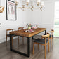 Industrial Solid Wood Top Dining Table Sets with Double Pedestal Base Dining Furniture for Home Use Clearhalo 'Dining Room Sets' 'Dining Tables & Seating' 'dining_room_set' 'furn' 'furn_dining_room_set' 'Furniture' 'furniture_dining_room_set' 'Kitchen & Dining Furniture' 'kitchen&dining_furn' 'kitchen' 3485289