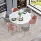 Scandinavian Sintered Stone Top Dining Set Round Table Dining Furniture with Drop Leaf Clearhalo 'Dining Room Sets' 'Dining Tables & Seating' 'dining_room_set' 'furn' 'furn_dining_room_set' 'Furniture' 'furniture_dining_room_set' 'Kitchen & Dining Furniture' 'kitchen&dining_furn' 'kitchen' 3485295