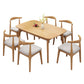 Fixed Wood Top Kitchen Table Set with 4 Legs Base Dining Table Sets for Dining Room Clearhalo 'Dining Room Sets' 'Dining Tables & Seating' 'dining_room_set' 'furn' 'furn_dining_room_set' 'Furniture' 'furniture_dining_room_set' 'Kitchen & Dining Furniture' 'kitchen&dining_furn' 'kitchen' 3485321
