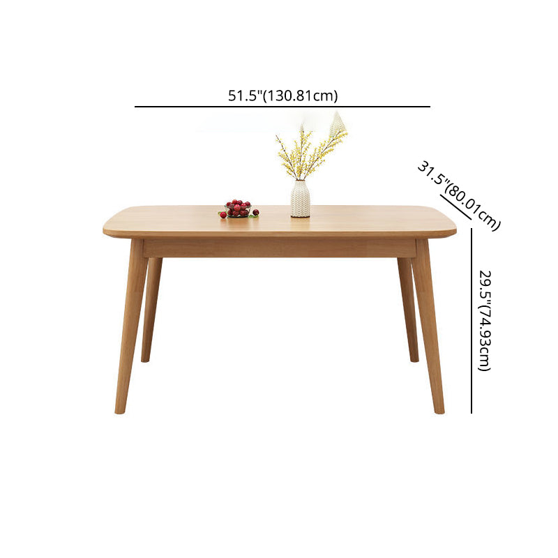 Fixed Wood Top Kitchen Table Set with 4 Legs Base Dining Table Sets for Dining Room Clearhalo 'Dining Room Sets' 'Dining Tables & Seating' 'dining_room_set' 'furn' 'furn_dining_room_set' 'Furniture' 'furniture_dining_room_set' 'Kitchen & Dining Furniture' 'kitchen&dining_furn' 'kitchen' 3485327