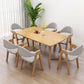 Fixed Wood Top Kitchen Table Set with 4 Legs Base Dining Table Sets for Dining Room Clearhalo 'Dining Room Sets' 'Dining Tables & Seating' 'dining_room_set' 'furn' 'furn_dining_room_set' 'Furniture' 'furniture_dining_room_set' 'Kitchen & Dining Furniture' 'kitchen&dining_furn' 'kitchen' 3485330