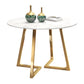 Scandinavian Round DiningRoomTableSet with Sintered Stone Dinette Set with Metal Pedestal Base Clearhalo 'Dining Room Sets' 'Dining Tables & Seating' 'dining_room_set' 'furn' 'furn_dining_room_set' 'Furniture' 'furniture_dining_room_set' 'Kitchen & Dining Furniture' 'kitchen&dining_furn' 'kitchen' 3485335