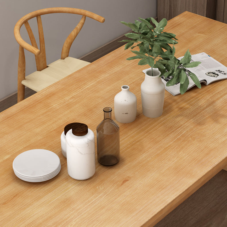 Contemporary Rectangle Shape Dining Set Solid Wood Top Dining Table Furniture for Dining Room Clearhalo 'Dining Room Sets' 'Dining Tables & Seating' 'dining_room_set' 'furn' 'furn_dining_room_set' 'Furniture' 'furniture_dining_room_set' 'Kitchen & Dining Furniture' 'kitchen&dining_furn' 'kitchen' 3485370