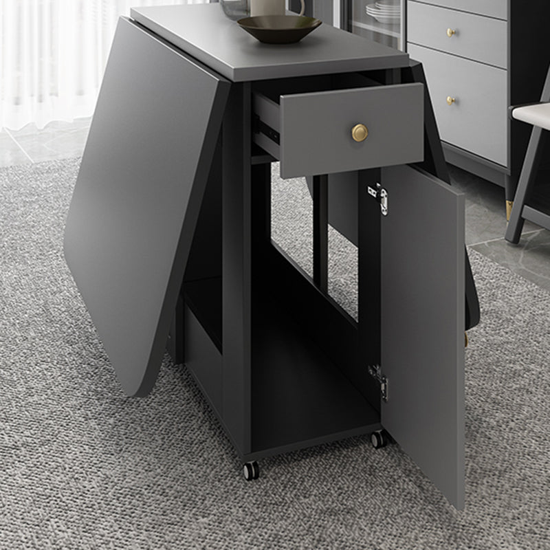 Modern Style Traditional Height Dining Set with Drop Leaf Table and Trestle Base for Home Use Clearhalo 'Dining Room Sets' 'Dining Tables & Seating' 'dining_room_set' 'furn' 'furn_dining_room_set' 'Furniture' 'furniture_dining_room_set' 'Kitchen & Dining Furniture' 'kitchen&dining_furn' 'kitchen' 3485383