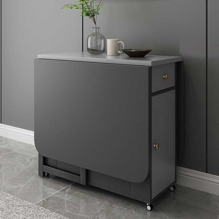 Modern Style Traditional Height Dining Set with Drop Leaf Table and Trestle Base for Home Use Clearhalo 'Dining Room Sets' 'Dining Tables & Seating' 'dining_room_set' 'furn' 'furn_dining_room_set' 'Furniture' 'furniture_dining_room_set' 'Kitchen & Dining Furniture' 'kitchen&dining_furn' 'kitchen' 3485394