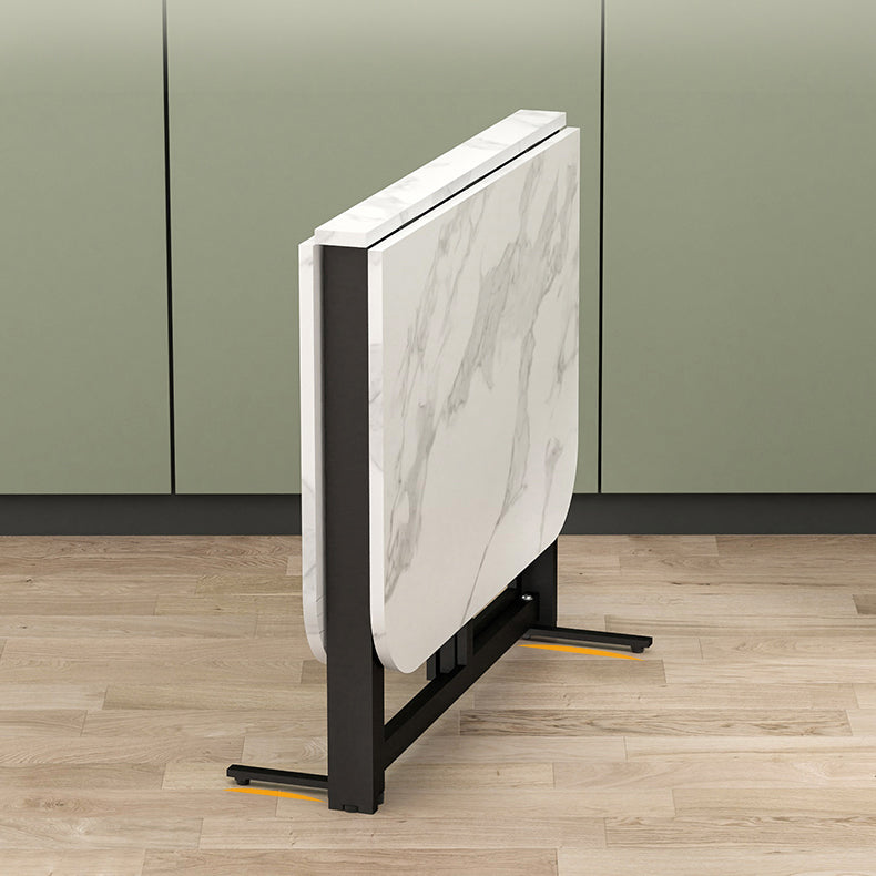 Contemporary Style Traditional Height Dining Set with Foldable Table and Trestle Base Clearhalo 'Dining Room Sets' 'Dining Tables & Seating' 'dining_room_set' 'Furniture' 'furniture_dining_room_set' 'Kitchen & Dining Furniture' 'kitchen&dining_furn' 'kitchen' 3485459