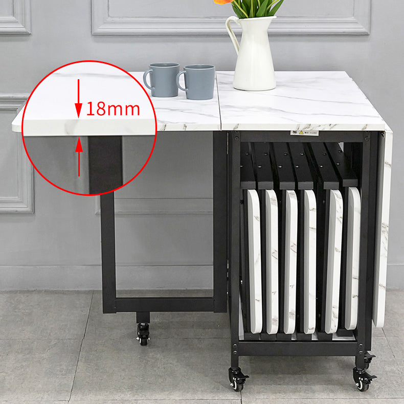 Contemporary Style Sintered Stone Dining Table with Removable Leaf and Trestle Base Clearhalo 'Dining Room Sets' 'Dining Tables & Seating' 'dining_room_set' 'furn' 'furn_dining_room_set' 'Furniture' 'furniture_dining_room_set' 'Kitchen & Dining Furniture' 'kitchen&dining_furn' 'kitchen' 3485483