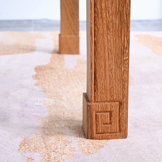 Traditional Style Solid Wood Dining Set with Walnut Fixed Table and 4 Legs Base for Home Use Clearhalo 'Dining Room Sets' 'Dining Tables & Seating' 'dining_room_set' 'furn' 'furn_dining_room_set' 'Furniture' 'furniture_dining_room_set' 'Kitchen & Dining Furniture' 'kitchen&dining_furn' 'kitchen' 3485550