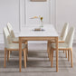 Dining Room Set Minimalist with Solid Wood Table and Upholstered Chairs Clearhalo 'Dining Room Sets' 'Dining Tables & Seating' 'dining_room_set' 'furn' 'furn_dining_room_set' 'Furniture' 'furniture_dining_room_set' 'Kitchen & Dining Furniture' 'kitchen&dining_furn' 'kitchen' 3485576