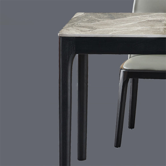 Minimalist Style Dining Table Set with Rectangle Shape Table and Padded Chairs Clearhalo 'Dining Room Sets' 'Dining Tables & Seating' 'dining_room_set' 'furn' 'furn_dining_room_set' 'Furniture' 'furniture_dining_room_set' 'Kitchen & Dining Furniture' 'kitchen&dining_furn' 'kitchen' 3485608