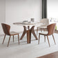 Nordic Sintered Stone Table Set of 5/7 with Rotatable Round Table Dining Set with Leather Chairs Clearhalo 'Dining Room Sets' 'Dining Tables & Seating' 'dining_room_set' 'furn' 'furn_dining_room_set' 'Furniture' 'furniture_dining_room_set' 'Kitchen & Dining Furniture' 'kitchen&dining_furn' 'kitchen' 3485645