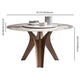 Nordic Sintered Stone Table Set of 5/7 with Rotatable Round Table Dining Set with Leather Chairs Clearhalo 'Dining Room Sets' 'Dining Tables & Seating' 'dining_room_set' 'furn' 'furn_dining_room_set' 'Furniture' 'furniture_dining_room_set' 'Kitchen & Dining Furniture' 'kitchen&dining_furn' 'kitchen' 3485654