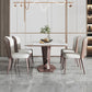 Minimalist Rectangle Sintered Stone Dining Table of 5/7 with Pedestal Base Dining Set for Restaurant Clearhalo 'Dining Room Sets' 'Dining Tables & Seating' 'dining_room_set' 'furn' 'furn_dining_room_set' 'Furniture' 'furniture_dining_room_set' 'Kitchen & Dining Furniture' 'kitchen&dining_furn' 'kitchen' 3485727