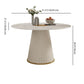 Nordic Round Sintered Stone Dining Table for 4/6 with Pedestal Base Dining Setfor Restaurant Clearhalo 'Dining Room Sets' 'Dining Tables & Seating' 'dining_room_set' 'furn' 'furn_dining_room_set' 'Furniture' 'furniture_dining_room_set' 'Kitchen & Dining Furniture' 'kitchen&dining_furn' 'kitchen' 3485754