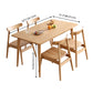 Minimalist Standard Khaki Dining Set Rectangle Shape Solid Wood Dining Set with 4 Legs Base Clearhalo 'Dining Room Sets' 'Dining Tables & Seating' 'dining_room_set' 'furn' 'furn_dining_room_set' 'Furniture' 'furniture_dining_room_set' 'Kitchen & Dining Furniture' 'kitchen&dining_furn' 'kitchen' 3485771