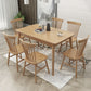 Modern Khaki Rectangle Shape Dining Set Solid Wood Standard Dining Set for Kitchen Clearhalo 'Dining Room Sets' 'Dining Tables & Seating' 'dining_room_set' 'furn' 'furn_dining_room_set' 'Furniture' 'furniture_dining_room_set' 'Kitchen & Dining Furniture' 'kitchen&dining_furn' 'kitchen' 3485780