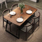 Contemporary Solid Wood Rectangle Shape Dining Set Kitchen Standard Dining Set with Double Pedestal Clearhalo 'Dining Room Sets' 'Dining Tables & Seating' 'dining_room_set' 'furn' 'furn_dining_room_set' 'Furniture' 'furniture_dining_room_set' 'Kitchen & Dining Furniture' 'kitchen&dining_furn' 'kitchen' 3485791