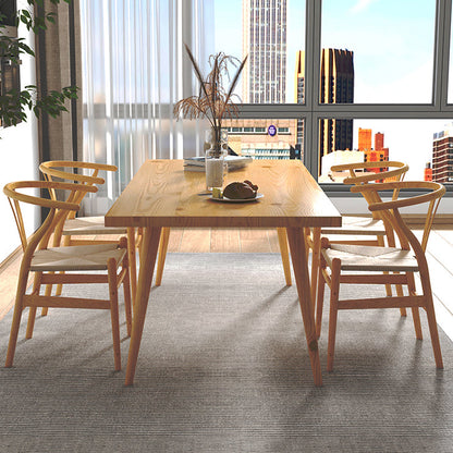 Contemporary Solid Wood Standard Dining Set Rectangle Kitchen Dining Set with 4 Legs Base 5 Piece Set Clearhalo 'Dining Room Sets' 'Dining Tables & Seating' 'dining_room_set' 'furn' 'furn_dining_room_set' 'Furniture' 'furniture_dining_room_set' 'Kitchen & Dining Furniture' 'kitchen&dining_furn' 'kitchen' 3485806