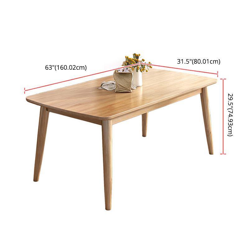 Contemporary Solid Wood Rectangle Shape Dining Set Khaki Standard Dining Set for Kitchen Clearhalo 'Dining Room Sets' 'Dining Tables & Seating' 'dining_room_set' 'furn' 'furn_dining_room_set' 'Furniture' 'furniture_dining_room_set' 'Kitchen & Dining Furniture' 'kitchen&dining_furn' 'kitchen' 3485847