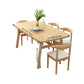 Modern Fixed Solid Wood Dining Room Table with 4 Wood Legs Kitchen Dining Set Clearhalo 'Dining Room Sets' 'Dining Tables & Seating' 'dining_room_set' 'furn' 'furn_dining_room_set' 'Furniture' 'furniture_dining_room_set' 'Kitchen & Dining Furniture' 'kitchen&dining_furn' 'kitchen' 3485887
