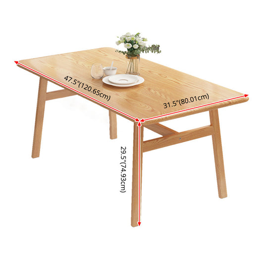 Contemporary Fixed Solid Wood Dining Room Table with 4 Solid Wood Legs Kitchen Dining Set Clearhalo 'Dining Room Sets' 'Dining Tables & Seating' 'dining_room_set' 'furn' 'furn_dining_room_set' 'Furniture' 'furniture_dining_room_set' 'Kitchen & Dining Furniture' 'kitchen&dining_furn' 'kitchen' 3485898