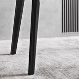 Fixed Minimalist Sintered Stone Top Kitchen Table Set of 4 Black Legs for Dining Room Clearhalo 'Dining Room Sets' 'Dining Tables & Seating' 'dining_room_set' 'furn' 'furn_dining_room_set' 'Furniture' 'furniture_dining_room_set' 'Kitchen & Dining Furniture' 'kitchen&dining_furn' 'kitchen' 3485913