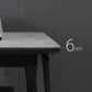Fixed Minimalist Sintered Stone Top Kitchen Table Set of 4 Black Legs for Dining Room Clearhalo 'Dining Room Sets' 'Dining Tables & Seating' 'dining_room_set' 'furn' 'furn_dining_room_set' 'Furniture' 'furniture_dining_room_set' 'Kitchen & Dining Furniture' 'kitchen&dining_furn' 'kitchen' 3485915