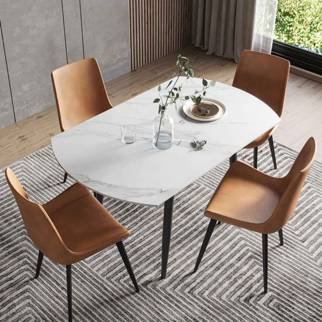 Modern Standard Sintered Stone Top Dining Room Set of 4 Legs Base for Kitchen Table Set 5 Piece Set Clearhalo 'Dining Room Sets' 'Dining Tables & Seating' 'dining_room_set' 'furn' 'furn_dining_room_set' 'Furniture' 'furniture_dining_room_set' 'Kitchen & Dining Furniture' 'kitchen&dining_furn' 'kitchen' 3485922