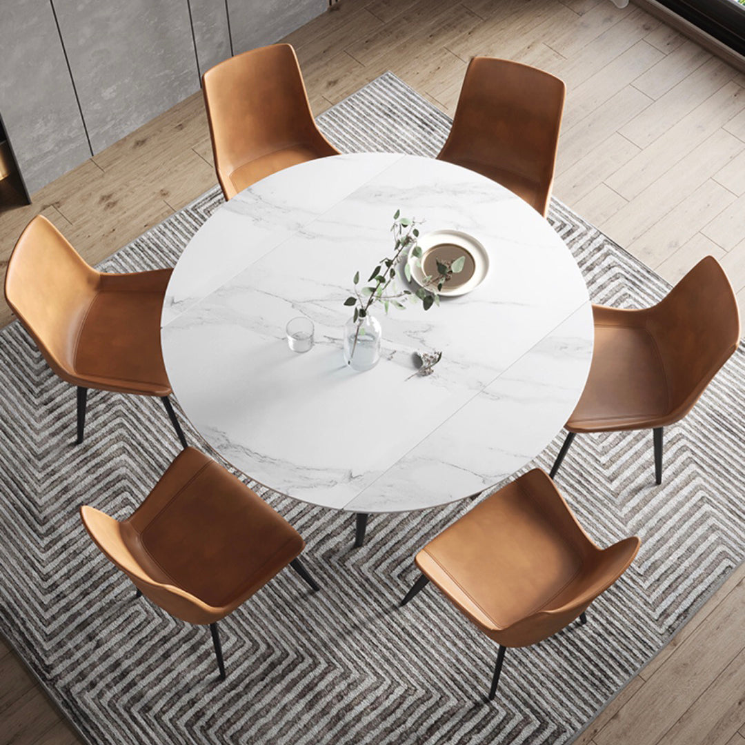 Modern Standard Sintered Stone Top Dining Room Set of 4 Legs Base for Kitchen Table Set Clearhalo 'Dining Room Sets' 'Dining Tables & Seating' 'dining_room_set' 'furn' 'furn_dining_room_set' 'Furniture' 'furniture_dining_room_set' 'Kitchen & Dining Furniture' 'kitchen&dining_furn' 'kitchen' 3485924