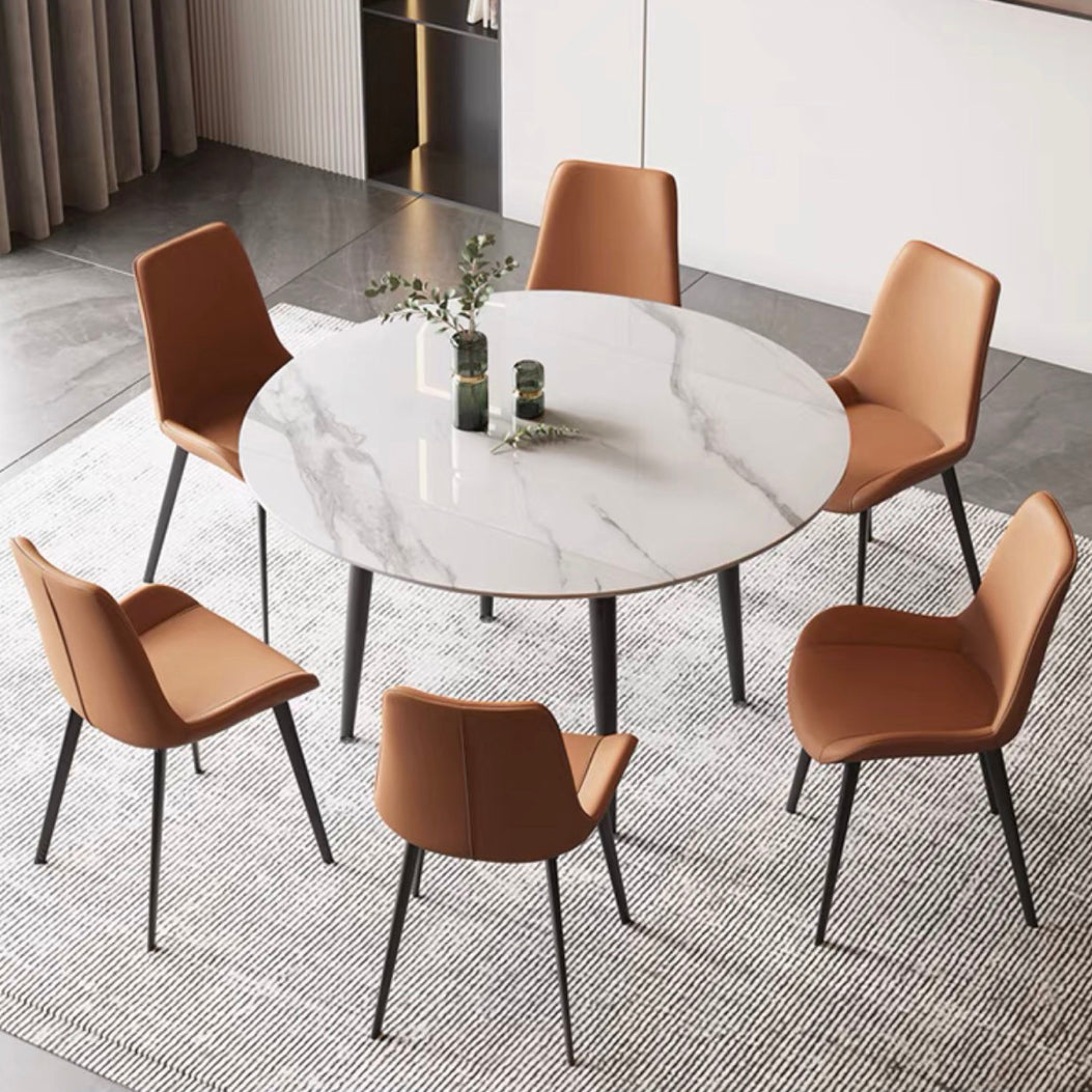 Modern Standard Sintered Stone Top Dining Room Set of 4 Legs Base for Kitchen Table Set Clearhalo 'Dining Room Sets' 'Dining Tables & Seating' 'dining_room_set' 'furn' 'furn_dining_room_set' 'Furniture' 'furniture_dining_room_set' 'Kitchen & Dining Furniture' 'kitchen&dining_furn' 'kitchen' 3485925