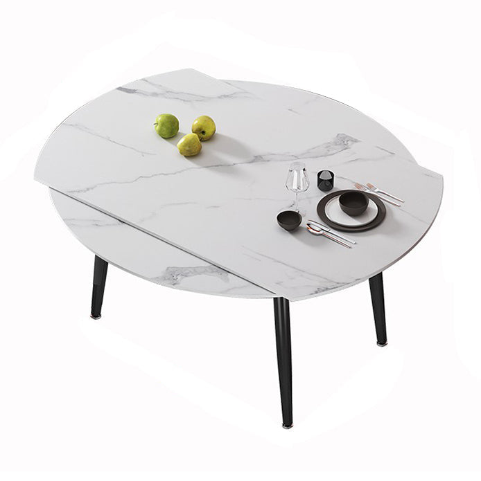 Modern Standard Sintered Stone Top Dining Room Set of 4 Legs Base for Kitchen Table Set Clearhalo 'Dining Room Sets' 'Dining Tables & Seating' 'dining_room_set' 'furn' 'furn_dining_room_set' 'Furniture' 'furniture_dining_room_set' 'Kitchen & Dining Furniture' 'kitchen&dining_furn' 'kitchen' 3485926