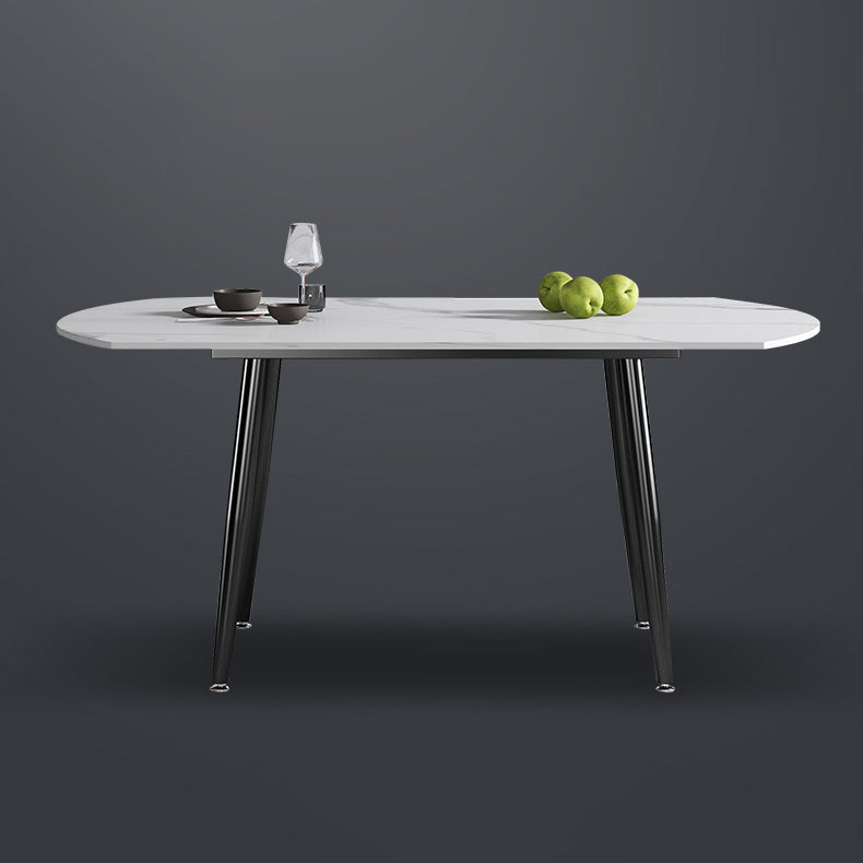 Modern Standard Sintered Stone Top Dining Room Set of 4 Legs Base for Kitchen Table Set Clearhalo 'Dining Room Sets' 'Dining Tables & Seating' 'dining_room_set' 'furn' 'furn_dining_room_set' 'Furniture' 'furniture_dining_room_set' 'Kitchen & Dining Furniture' 'kitchen&dining_furn' 'kitchen' 3485927