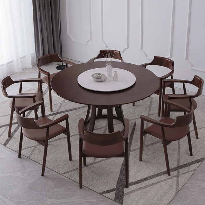 Traditional Standard Sintered Stone Top Dining Room Set of Round Shape for Kitchen Table Set Clearhalo 'Dining Room Sets' 'Dining Tables & Seating' 'dining_room_set' 'furn' 'furn_dining_room_set' 'Furniture' 'furniture_dining_room_set' 'Kitchen & Dining Furniture' 'kitchen&dining_furn' 'kitchen' 3485937
