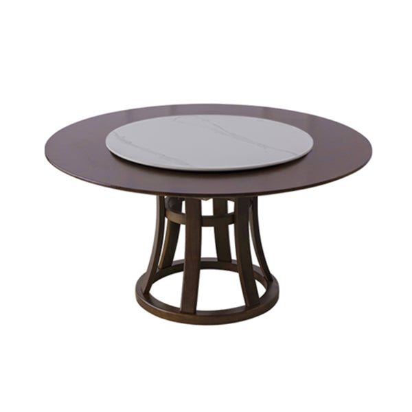 Traditional Standard Sintered Stone Top Dining Room Set of Round Shape for Kitchen Table Set Clearhalo 'Dining Room Sets' 'Dining Tables & Seating' 'dining_room_set' 'furn' 'furn_dining_room_set' 'Furniture' 'furniture_dining_room_set' 'Kitchen & Dining Furniture' 'kitchen&dining_furn' 'kitchen' 3485940