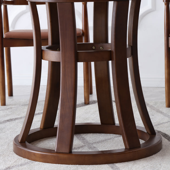 Traditional Standard Sintered Stone Top Dining Room Set of Round Shape for Kitchen Table Set Clearhalo 'Dining Room Sets' 'Dining Tables & Seating' 'dining_room_set' 'furn' 'furn_dining_room_set' 'Furniture' 'furniture_dining_room_set' 'Kitchen & Dining Furniture' 'kitchen&dining_furn' 'kitchen' 3485941