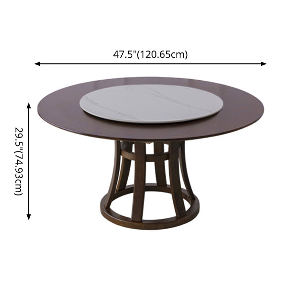 Traditional Standard Sintered Stone Top Dining Room Set of Round Shape for Kitchen Table Set Clearhalo 'Dining Room Sets' 'Dining Tables & Seating' 'dining_room_set' 'furn' 'furn_dining_room_set' 'Furniture' 'furniture_dining_room_set' 'Kitchen & Dining Furniture' 'kitchen&dining_furn' 'kitchen' 3485942