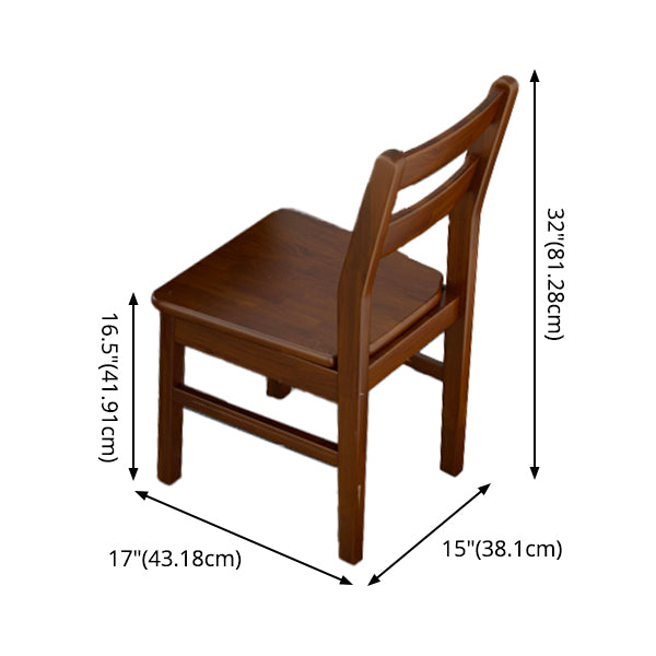 Fixed Traditional Solid Wood Top Kitchen Table Set of Brown Legs Base for Dining Room Clearhalo 'Dining Room Sets' 'Dining Tables & Seating' 'dining_room_set' 'furn' 'furn_dining_room_set' 'Furniture' 'furniture_dining_room_set' 'Kitchen & Dining Furniture' 'kitchen&dining_furn' 'kitchen' 3485953