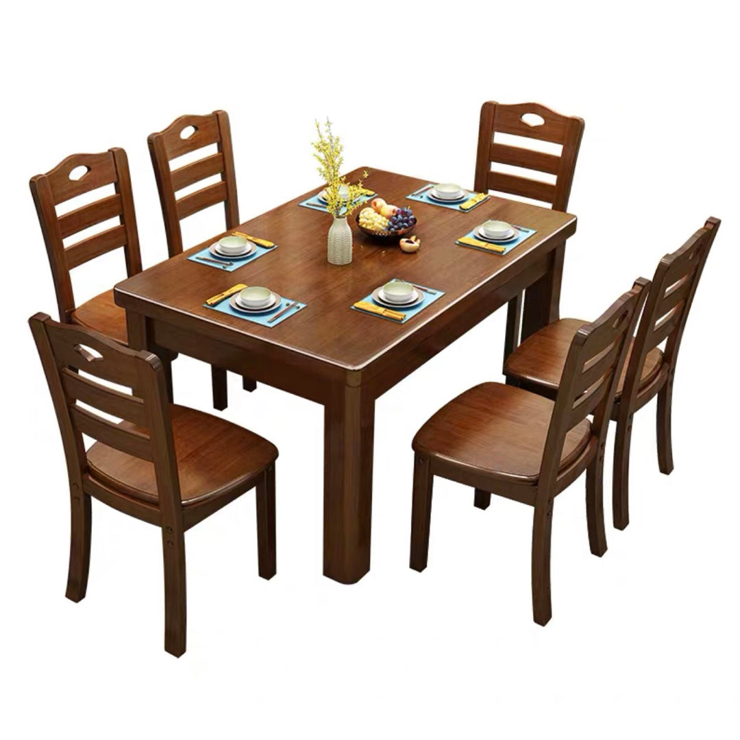 Traditional Standard Solid Wood Top Dining Room Set of Rectangle Shape for Kitchen Table Set Clearhalo 'Dining Room Sets' 'Dining Tables & Seating' 'dining_room_set' 'furn' 'furn_dining_room_set' 'Furniture' 'furniture_dining_room_set' 'Kitchen & Dining Furniture' 'kitchen&dining_furn' 'kitchen' 3485958