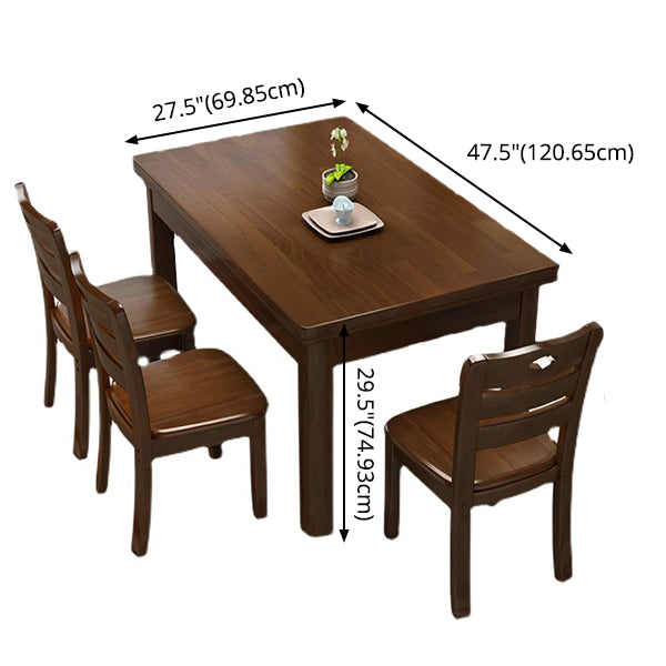 Traditional Standard Solid Wood Top Dining Room Set of Rectangle Shape for Kitchen Table Set Clearhalo 'Dining Room Sets' 'Dining Tables & Seating' 'dining_room_set' 'furn' 'furn_dining_room_set' 'Furniture' 'furniture_dining_room_set' 'Kitchen & Dining Furniture' 'kitchen&dining_furn' 'kitchen' 3485961
