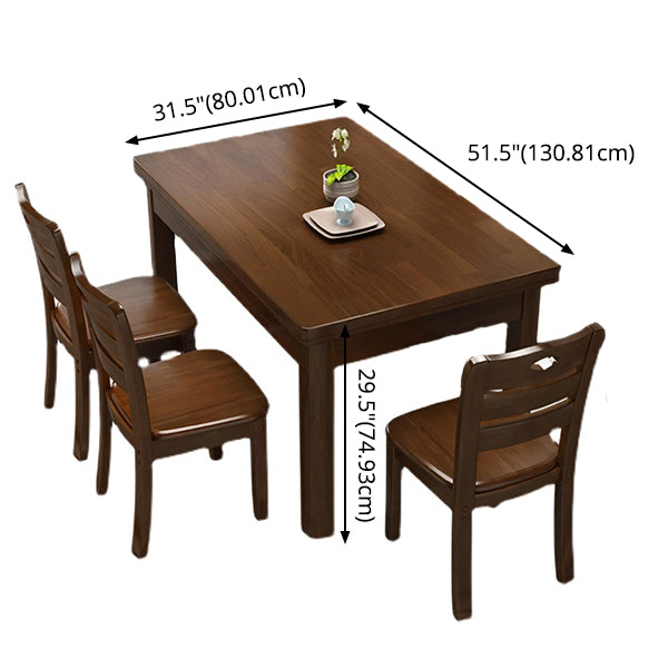 Traditional Standard Solid Wood Top Dining Room Set of Rectangle Shape for Kitchen Table Set Clearhalo 'Dining Room Sets' 'Dining Tables & Seating' 'dining_room_set' 'furn' 'furn_dining_room_set' 'Furniture' 'furniture_dining_room_set' 'Kitchen & Dining Furniture' 'kitchen&dining_furn' 'kitchen' 3485962