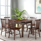 Modern Solid Wood Round Dining Room Set Space-Saving Design Dining Table Furniture Walnut 7 Piece Set Clearhalo 'Dining Room Sets' 'Dining Tables & Seating' 'dining_room_set' 'furn' 'furn_dining_room_set' 'Furniture' 'furniture_dining_room_set' 'Kitchen & Dining Furniture' 'kitchen&dining_furn' 'kitchen' 3485982