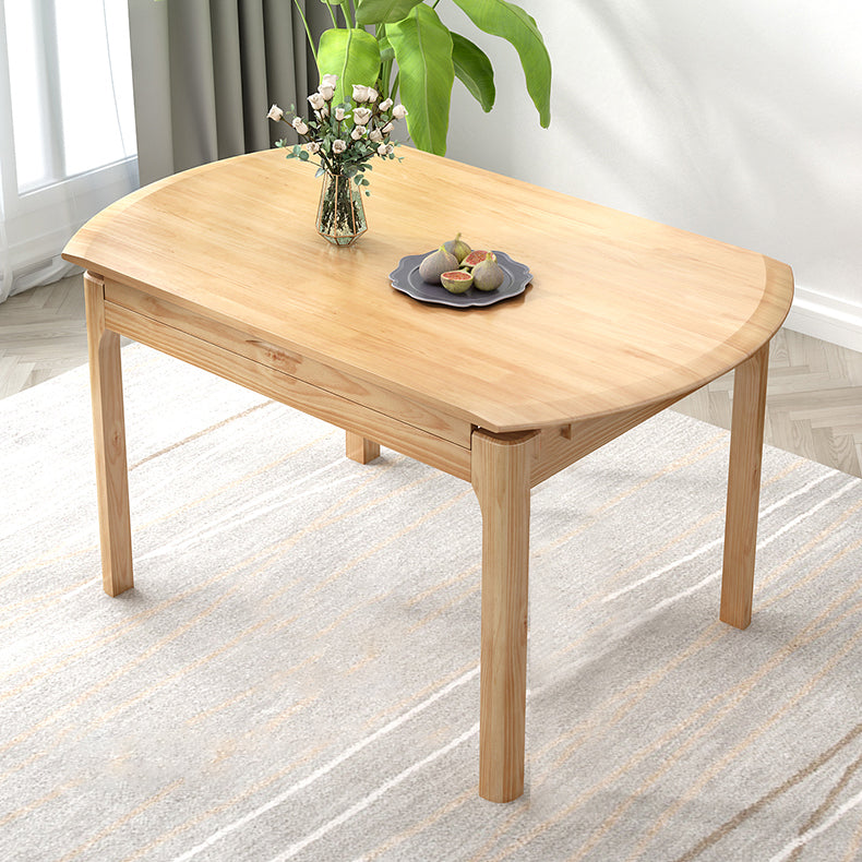 Modern Solid Wood Round Dining Room Set Space-Saving Design Dining Table Furniture Clearhalo 'Dining Room Sets' 'Dining Tables & Seating' 'dining_room_set' 'furn' 'furn_dining_room_set' 'Furniture' 'furniture_dining_room_set' 'Kitchen & Dining Furniture' 'kitchen&dining_furn' 'kitchen' 3485993