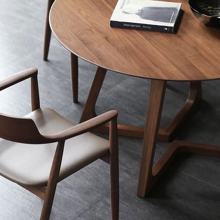 Modern Solid Wood Dining Room Set with Round Table Home Dining Table Furniture Clearhalo 'Dining Room Sets' 'Dining Tables & Seating' 'dining_room_set' 'furn' 'furn_dining_room_set' 'Furniture' 'furniture_dining_room_set' 'Kitchen & Dining Furniture' 'kitchen&dining_furn' 'kitchen' 3486001