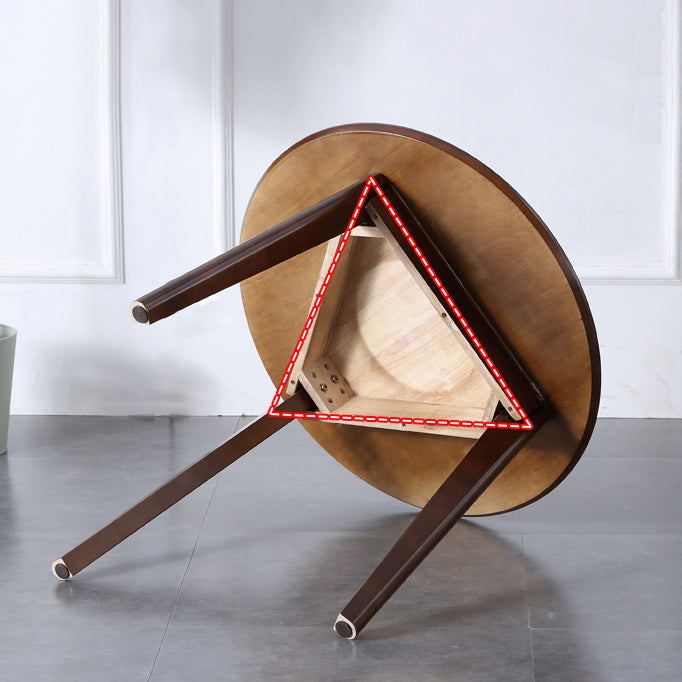 Modern Style Solid Wood Brown Dining Room Set with Round Table Formal Dining Table Furniture Clearhalo 'Dining Room Sets' 'Dining Tables & Seating' 'dining_room_set' 'furn' 'furn_dining_room_set' 'Furniture' 'furniture_dining_room_set' 'Kitchen & Dining Furniture' 'kitchen&dining_furn' 'kitchen' 3486014