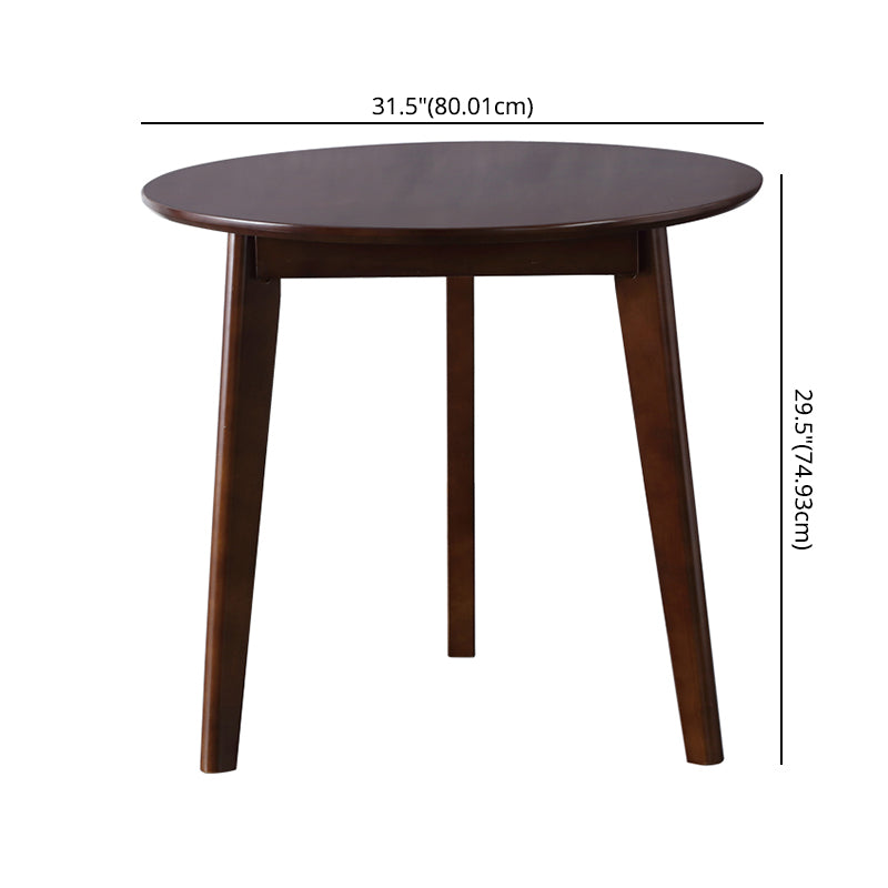 Modern Style Solid Wood Brown Dining Room Set with Round Table Formal Dining Table Furniture Clearhalo 'Dining Room Sets' 'Dining Tables & Seating' 'dining_room_set' 'furn' 'furn_dining_room_set' 'Furniture' 'furniture_dining_room_set' 'Kitchen & Dining Furniture' 'kitchen&dining_furn' 'kitchen' 3486017