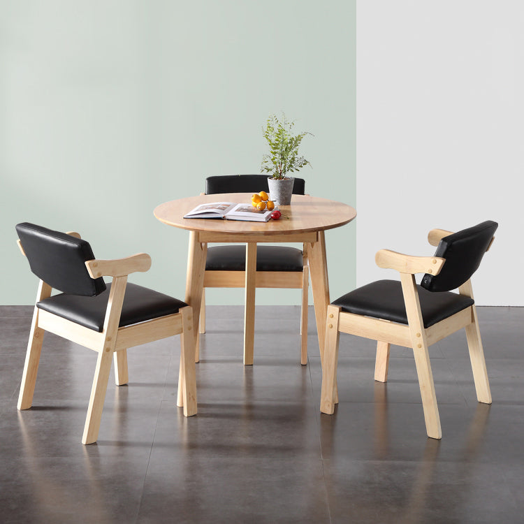 Modern Solid Wood Dining Room Set with Round Table Dining Table Furniture Clearhalo 'Dining Room Sets' 'Dining Tables & Seating' 'dining_room_set' 'furn' 'furn_dining_room_set' 'Furniture' 'furniture_dining_room_set' 'Kitchen & Dining Furniture' 'kitchen&dining_furn' 'kitchen' 3486025
