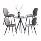 Modern Style Sintered Stone Black Dining Room Set with Round Table Formal Dining Table Furniture 5 Piece Set Clearhalo 'Dining Room Sets' 'Dining Tables & Seating' 'dining_room_set' 'furn' 'furn_dining_room_set' 'Furniture' 'furniture_dining_room_set' 'Kitchen & Dining Furniture' 'kitchen&dining_furn' 'kitchen' 3486040