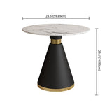 Glam Sintered Stone Dining Room Set with Round Table and Black Leg Dining Table Furniture Clearhalo 'Dining Room Sets' 'Dining Tables & Seating' 'dining_room_set' 'furn' 'furn_dining_room_set' 'Furniture' 'furniture_dining_room_set' 'Kitchen & Dining Furniture' 'kitchen&dining_furn' 'kitchen' 3486057