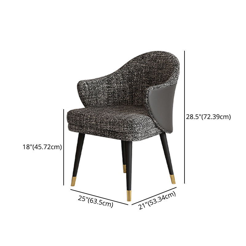 Glam Sintered Stone Dining Room Set with Round Table and Black Leg Dining Table Furniture Clearhalo 'Dining Room Sets' 'Dining Tables & Seating' 'dining_room_set' 'furn' 'furn_dining_room_set' 'Furniture' 'furniture_dining_room_set' 'Kitchen & Dining Furniture' 'kitchen&dining_furn' 'kitchen' 3486061